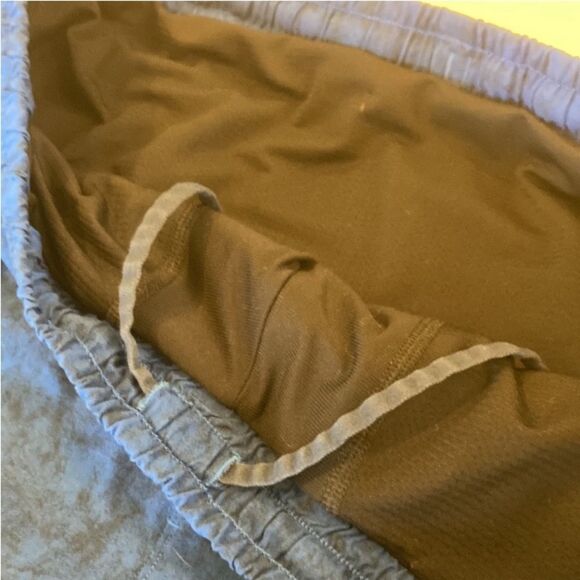 Lululemon Pace Breaker Active Running Shorts Blue Black with Liner and Pockets - Picture 7 of 8